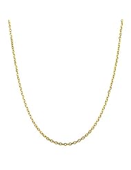 14 Karat Yellow Gold Flat Cable Chain (1 mm, 20 inch)