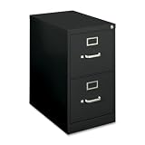 Basyx 2-Drawer Vertical File Cabinet, Letter, 15 by 22 by 26-1/16-Inch, Black
