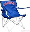 Kansas Jayhawks Nylon Tailgate Chair - Adult NCAA College Athletics Sports Team Fan Merchandise