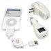 Bargaincell- 4 -In-1 Accessory Bundle Kit for Apple Nano 1st & 2nd Gen, Video, Mini, U2, Photo, Iphone, 4th Gen, 5th Gen- USB Travel Charger + USB Car Charger + USB Retractable Cable
