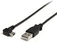 StarTech.com Mini USB Cable - A to Right Angle Mini B - 6 Feet (USB2HABM6RA)