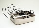 Review KitchenAid 30087 / KitchenAid Five-Ply Stainless-Steel 15-by-11-1/2-Inch Rectangular Roaster with Rack