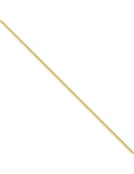 14k Yellow Gold 16in 1.0mm Parisian Wheat Necklace Chain. Metal Wt- 2.07g