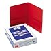 Oxford Leatherette Twin Pocket Portfolios, 8-1/2"x11", Red, 25/Box ESS57511