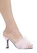 3.5 Inch Heel Marabou Slippers Women's Size Shoe With Matching Marabou Feathers