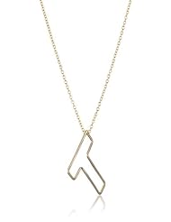 Gauge Gold-Filled Bubble Monogram Mini-T Pendant Necklace