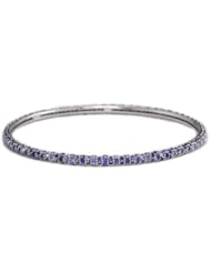 Effy Jewlery 14K White Gold Blue Ceylon Sapphire Bangle, 7.95 TCW
