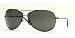 Ray-Ban RB 3272 006 Matte Black Sunglasses With Crystal Green Lenses- 58mm