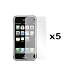 5-Pack Premium Reusable LCD Screen Protector with Lint Cleaning Cloth for Apple iPhone 3GS / 3G S 16GB 32GB + FREE SF Planet Neckstrap !