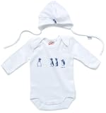 Sanetta 320842 - Set: Baby Body langarm und Mütze, Farb-Nr. 10, white