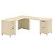 Volcano Dusk L-Shape Computer Desk w 34 in. Return (Driftwood Dream White)