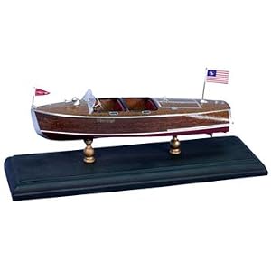 9-1 2 1940 Chris Craft 19' Barrel Back Boat Laser Kit (1 24 Scale) Dumas by