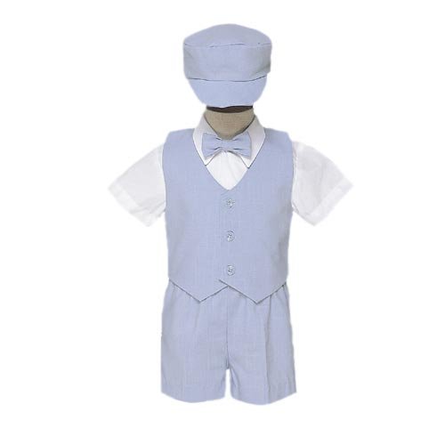 Boys Easter Suit - Blue 5 Pc Set (6/9M - 4)