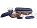 Kitchen & Housewares : Pyrex Serveware 14-Piece Baking Dish and Basket Serving Set, Clear with Blue Lids