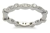 ANTIQUE STYLE MARQUISE & ROUND PAVE CZ BAND