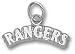 Texas Rangers Solid Sterling Silver Arched ''RANGERS'' 3/16'' Pendant