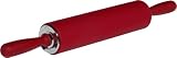 Fiesta Products Traditional Rubber Handles Sil-pin Silicone Rolling Pin, Red