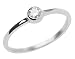 14k Choice of White or Yellow Gold Bezel Set Diamond Ring (1/8 cttw, H-I Color, I2-I3 Clarity), Size 7