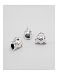 Bag CZ Bead In Sterling Silver