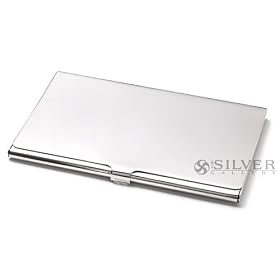 Sterling Silver Plain Business Card Case