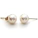 HinsonGayle AA+ 7.5-8.0mm White Pearl Studs (14kYG)