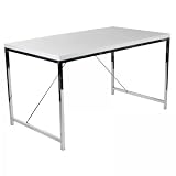 ITALMODERN Gilbert Desk; White Gloss/Chrome
