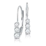 Three-Stone Diamond Earrings 1/4ctw