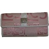 Liz Claiborne Checkbook Wallet Pink Heritage Mosaic Flats