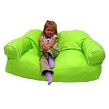 Comfort Research Frameless TINK SOFA/COUCH Twill Navy 43W x 20D x 22 High Fuf Foam Filled Poof Foof