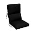 20"w Indoor/outdoor Cushion For High back Dining Chair, 4"Hx20"Wx44"D, BLACK SUNBRELLA