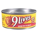 9 Lives Sliced Canned Food for Cats- net wt. 5.5 oz., case of 6 4-packs