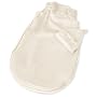 Kiddopotamus Beddiebye Luxe Zip Around Wearable Blanket & Sleep Cap Double Sided Velboa, Ivory