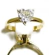 Heart-shaped Cubic Zirconia CZ One Carat Solitaire Ring - Size 7.0