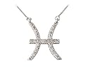 .48ctw Diamond Pisces Zodiac Pendant 14K White Gold (Feb 19 - Mar 20)