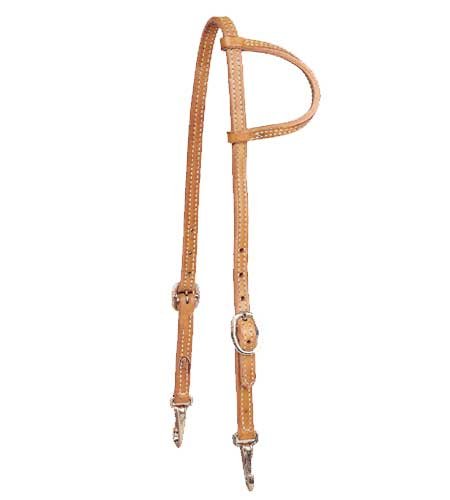 One Ear Harness Leather Training Headstall