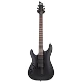 Schecter Damien-6 Electric Guitar (Satin Black, Left Handed)