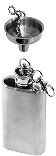 Se hq150-2pc stainless steel 2-oz. keychain flask &…