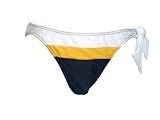 Be Creative Grey & Yellow Swimsuit-bottom w/Tie L