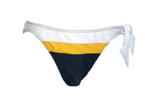 Be Creative Grey & Yellow Swimsuit-bottom w/Tie L