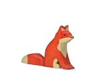 Eigenschaften Holztiger / Fuchs, sitzend (L:12 cm B:2,3 cm H:8 cm)