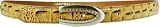 Vecceli Italy Alligator Skin Embossed Womens Belt BT-106ALLIBRN