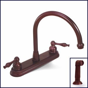 Oil Rubbed Bronze Kitchen Faucet with Sprayer