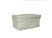 from Claris White Wicker Storage Basket with White Cotton Lining (Small)