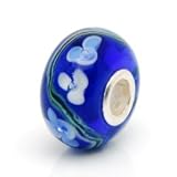 Pandora Chamilia trollbeads compatible sterling silver core Murano Glass Slide-on and Slide-off...