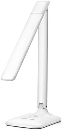 Powerslife Dimmable Eye-Care LED Desk Lamp (4W, Fully Adjustable,4-Level Dimmer, Touch-Controlled, Memory Function,Flicker-Free, No Ghosting &amp; Anti-Glare, White)