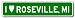 I Love ROSEVILLE, MICHIGAN City Limit Sign – Aluminum – 4 X 18 Inches