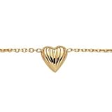 18K Yellow Gold Love Heart Anklet Ankle Chain Bracelet Length 26 cm 317Rx3PVxWL. SL160 18K Yellow Gold Love Heart Anklet Ankle Chain Bracelet Length 26 cm