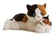 MAMA CAT AND KITTEN AURORA PLUSH TOY 12"
