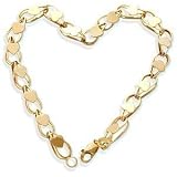 Ladies Handmade Heart Styled Gold Charm Bracelet