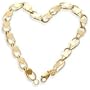 Ladies Handmade Heart Styled Gold Charm Bracelet